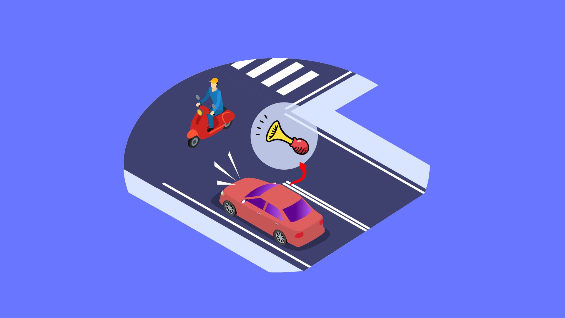 using horn with stationary vehicle